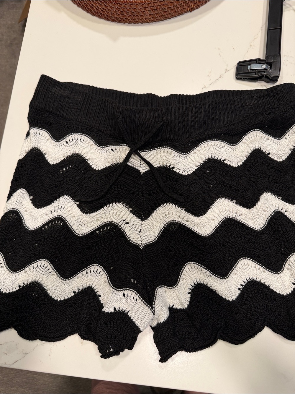 Beach Riot Chevron cover up shorts Medium